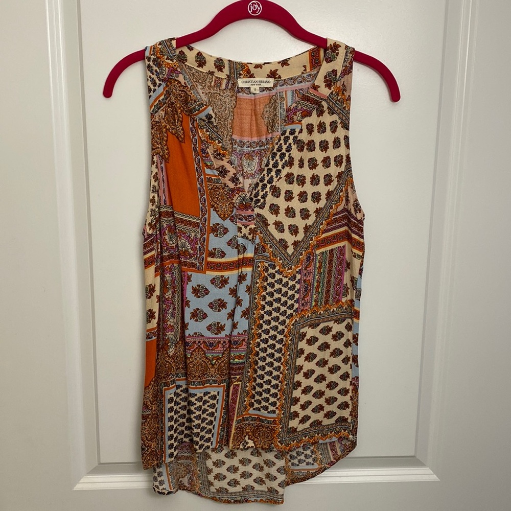 Christian Siriano patterned tank top size S